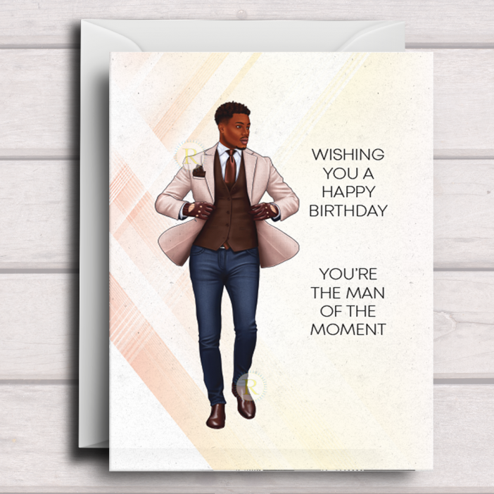 Black Man Birthday Card A